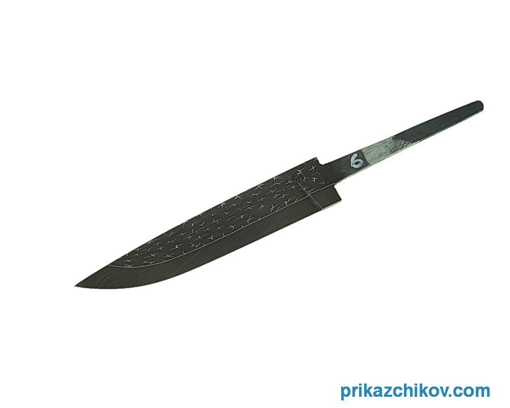 Клинок для ножа из мозаичного дамаска N6