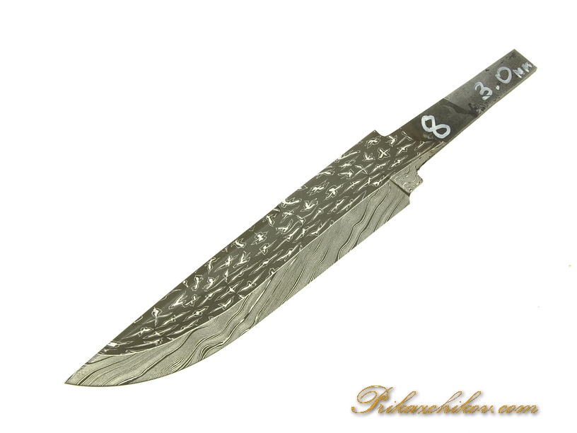 Клинок для ножа из мозаичного дамаска (mosaic damascus) M 38