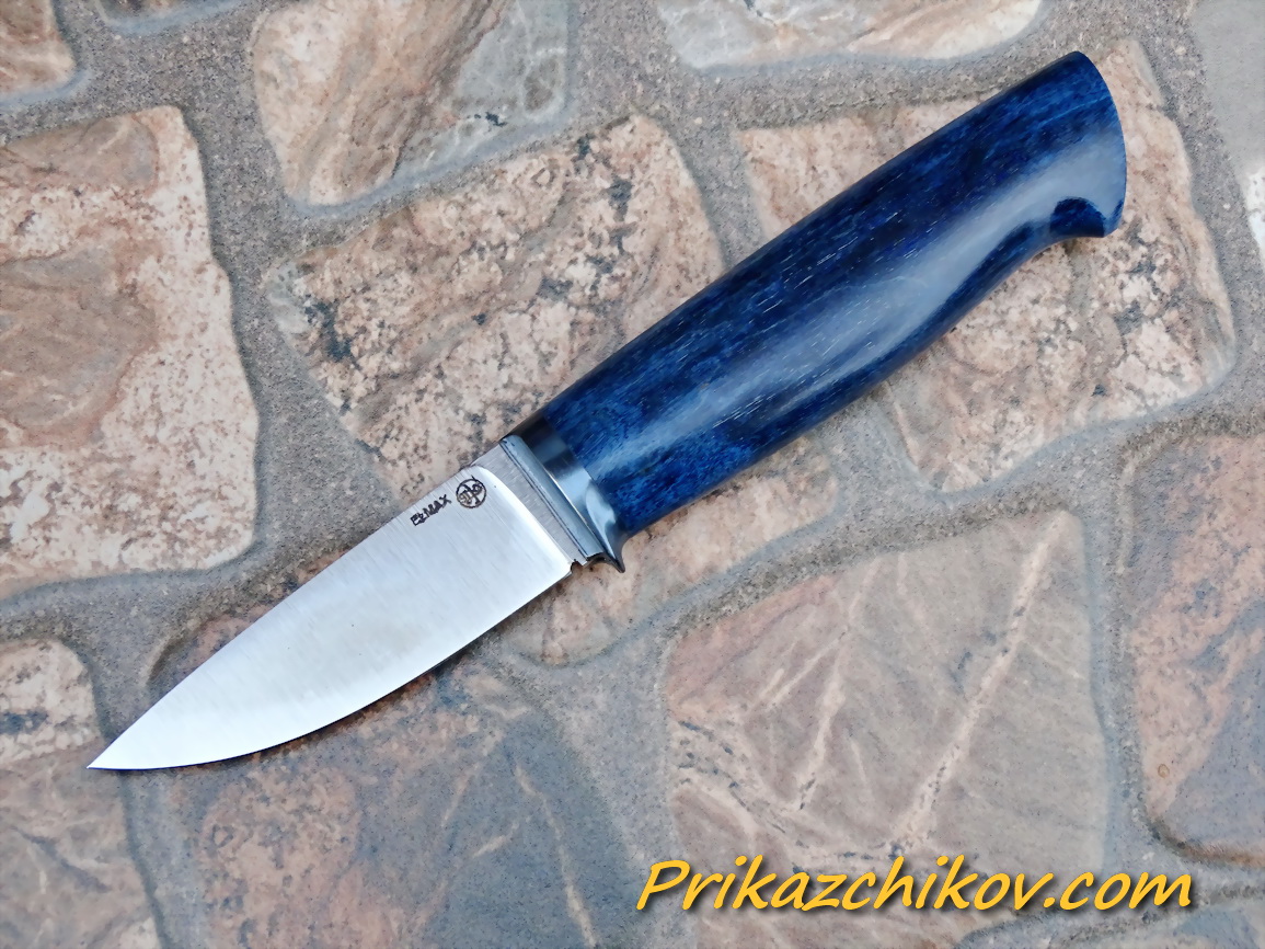 Нож из порошковой стали Elmax (рукоять из стабилизированной карельской березы) N67