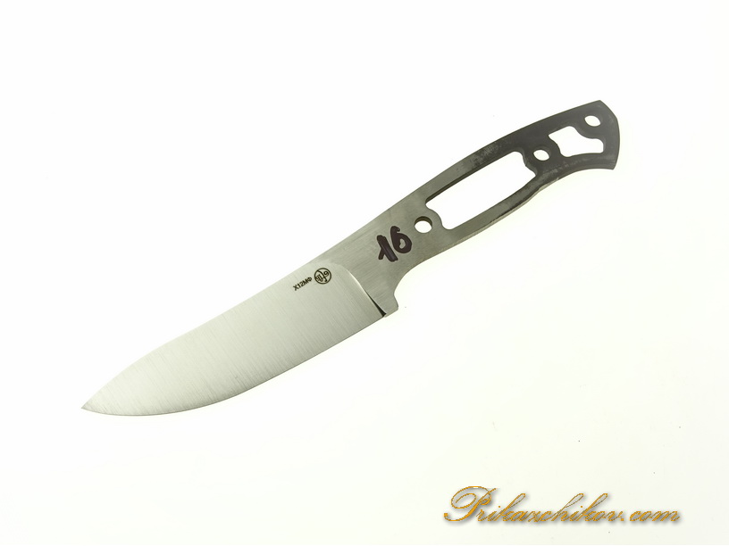 Клинок для ножа из стали х12мф с выпуклыми спусками “Convex Grind” N 16