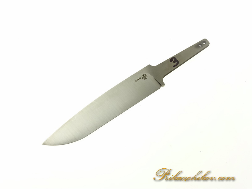 Клинок для ножа из стали х12мф с выпуклыми спусками “Convex Grind” N 3