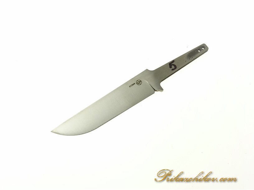 Клинок для ножа из стали х12мф с выпуклыми спусками “Convex Grind” N 5