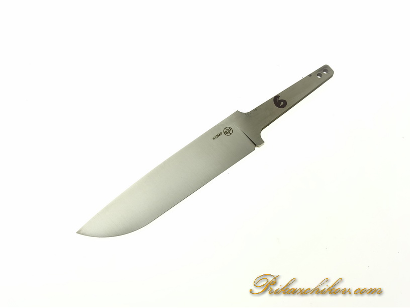Клинок для ножа из стали х12мф с выпуклыми спусками “Convex Grind” N 6