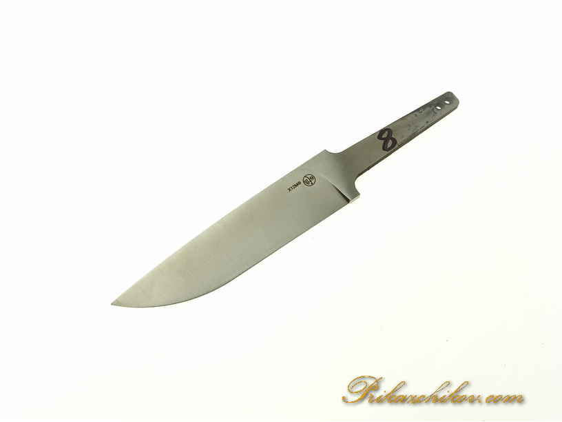 Клинок для ножа из стали х12мф с выпуклыми спусками “Convex Grind” N 8